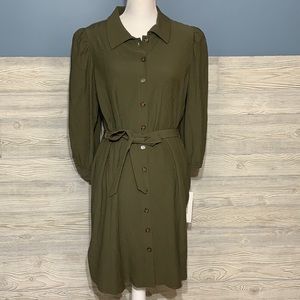 NWT olive green Calvin Klein dress